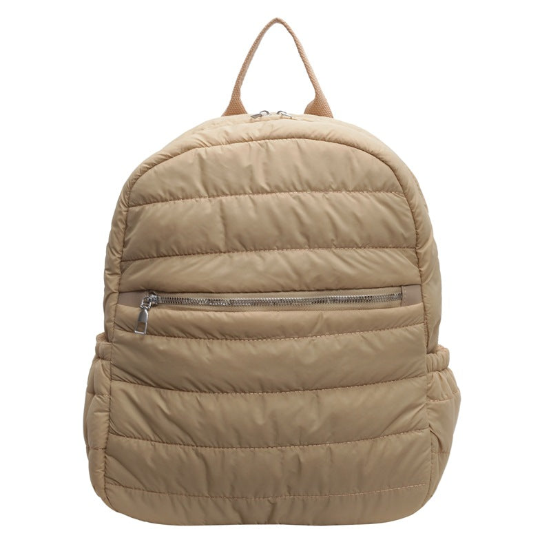 2024  new cotton clothes backpack Korean version embroidered thread backpack large capacity student schoolbag commuting leisure women's bag