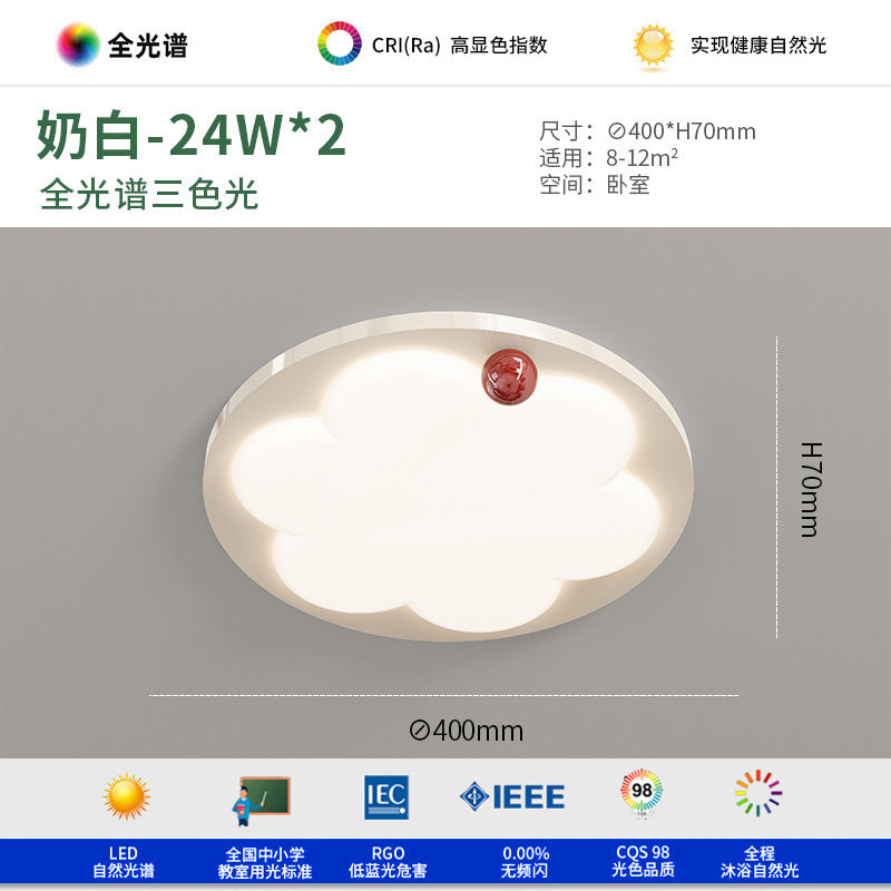 Cream wind living room light led ceiling light creative personality eye protection full spectrum master bedroom light room Zhongshan lighting