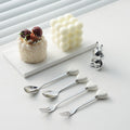 High-style ceramic handle forks, stainless steel household spoons, heart-shaped coffee stirrers, creative dessert spoons - wholesale