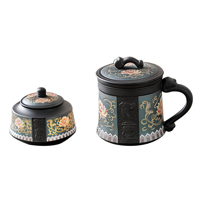 High-end zisha tea set - premium business gift, kung fu tea ceremony gift box, complete teapot and teacup set, light luxury style