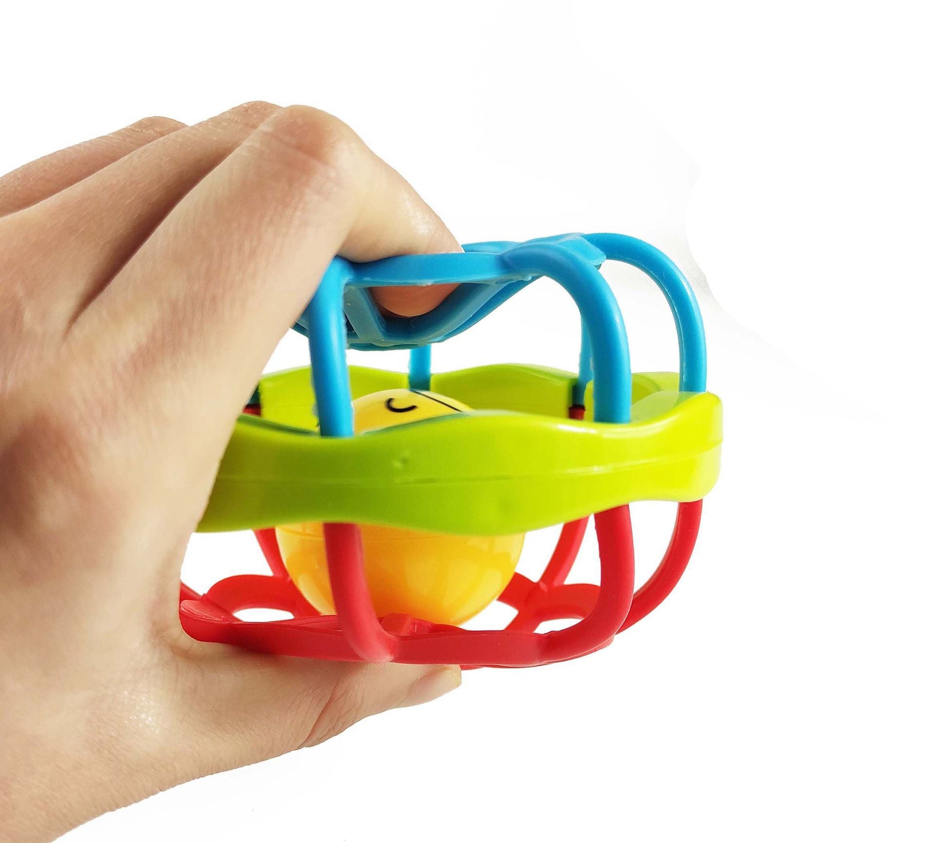 Baby hand grasping rattle ball infant teaching aids rattle puzzle fitness soft glue bell ball baby toothpaste toy wholesale