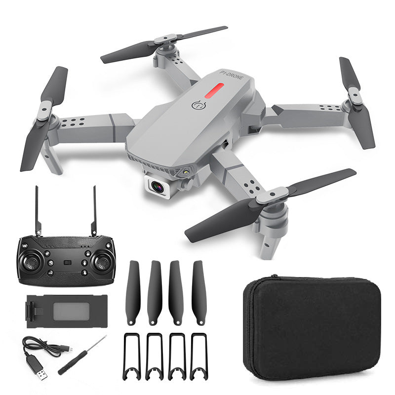 E88pro drone 4k aerial photography hd brushless remote control aircraft optical flow foldable quadcopter kids toy