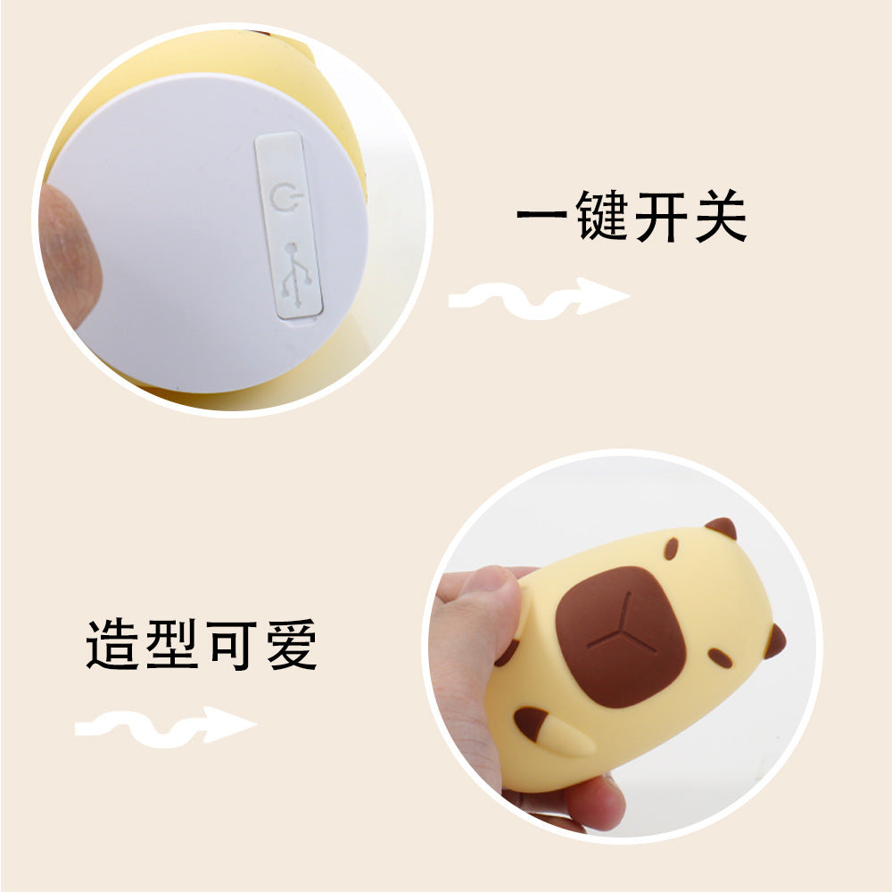 Food-grade silicone mini pat lamp household bedroom small night light study ornament bedside sleeping gift