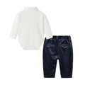 Boys' fall  new collection: preppy gentleman style long-sleeve solid color suit set for boys, autumn clothing for toddlers and young children