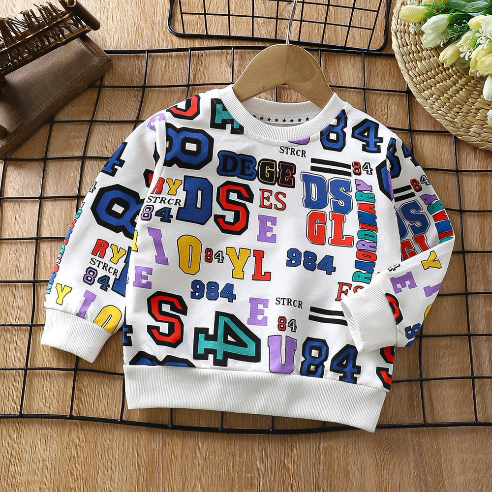 Children's hoodie  autumn collection, 100% cotton, long sleeve t-shirt for boys and girls, infant and toddler pullover top