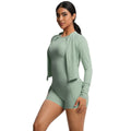 European and american new cloud-feel quick-dry yoga outfit: tight-fitting, butt-lifting pocket shorts sports set - outdoor fitness three-piece set