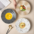 Nordic creative high-end western dinner plate pasta plate hotel restaurant upscale dessert pastry pasta presentation plate