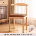 Natural wood color | upgraded & reinforced [zero-pressure latex] coffee-colored cotton linen seat