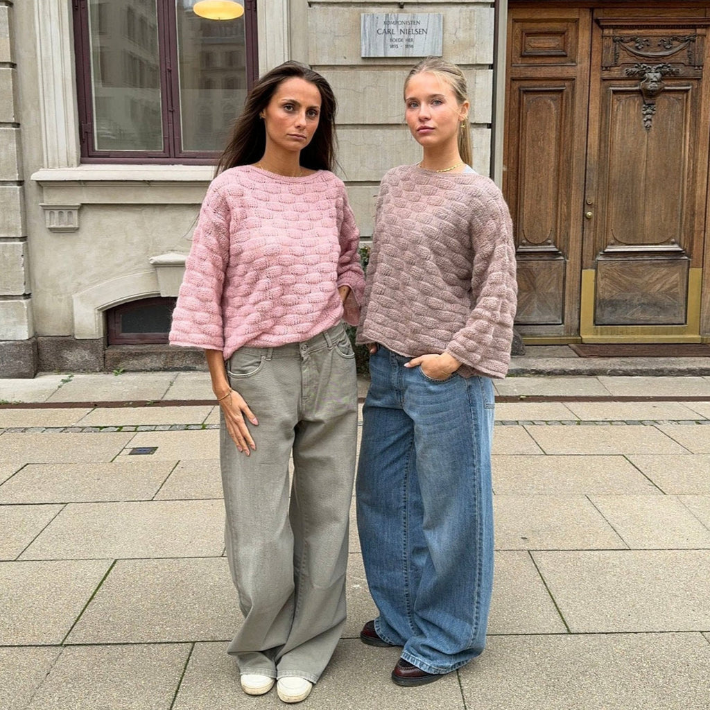 Cross-border independent station  European and American sweaters women's wish crew neck loose medium-sleeved sweater fashion pullover knitted sweater