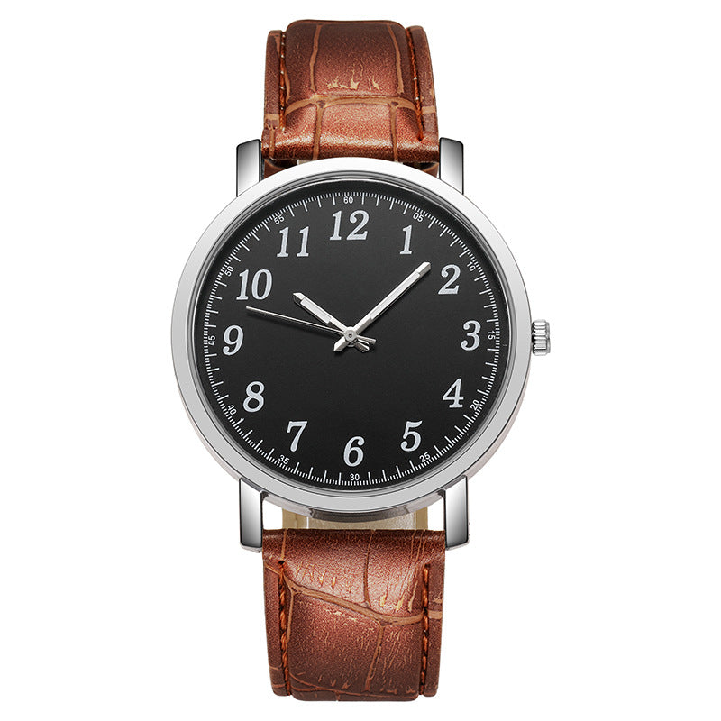 2021 wish cross-border couple's round watch, quartz watch for men and women, student gift, wholesale cross-border hot seller