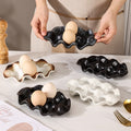 Retrofor home ceramic egg storage tray refrigerator freezer stylish high value egg tray storage tray fresh-keeping tray