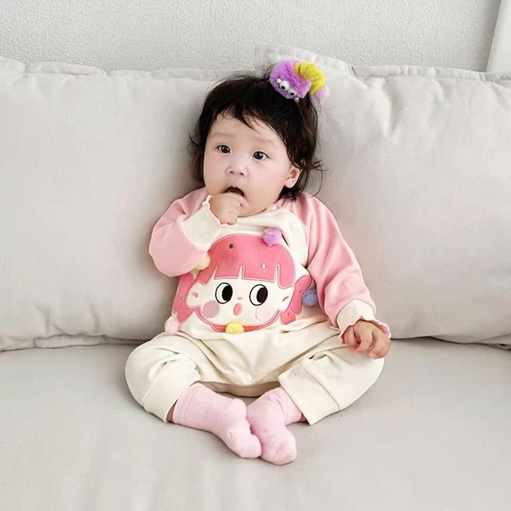 Autumn spring autum clothes outing hairy romper baby monthly age one-piece autumn clothes cute newborn baby