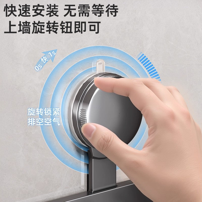 Suction cup hook kitchen punch-free storage rack kitchen hanging spatula spoon storage row hook wall-mounted wall shelf
