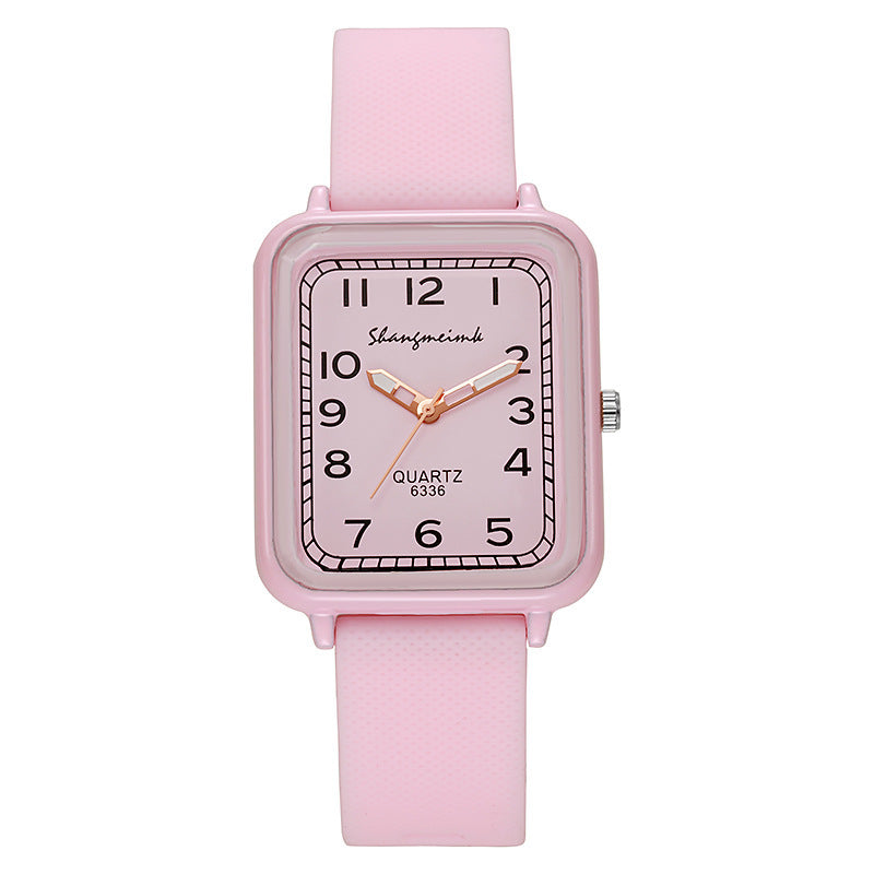 Inspopular square case women's watch wholesale tape digital quartz watch stylishfashion student watch women's watch