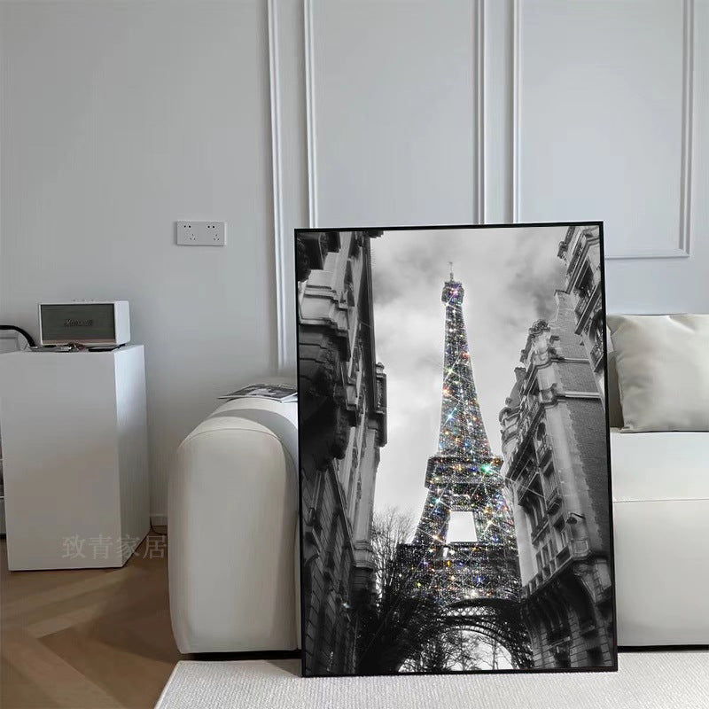 ins wind hanging painting clothing store background wall fashion decorative painting living room advanced sense flash diamond painting bathroom coffee shop