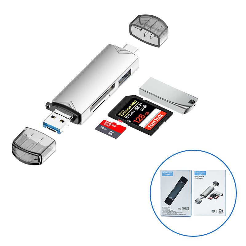 Memory card typec3.0 high-speed otg card reader aluminum alloy mobile phone memory card computer sdtfu disk tf card