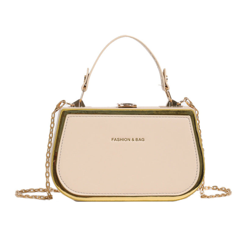 Chain box handbag - trendy, minimalist shoulder bag - candy color crossbody bag - chic & stylish commuter bag - fashionable