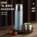 New arrivalaccessible luxury titanium-coated thermos cup business style gift office cup tea water separation portable tea cup wholesale