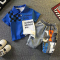 Kids' short-sleeve set:  summer new arrivals - stylish two-piece activewear for boys and girls. wholesale children's clothing