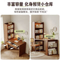Corner desk for home bedroom study, small apartment computer desk with storage, minimalist modern office writing desk