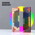 Raiku k68 tri-color 68-key gaming, competitive, office, and laptop wired mechanical-feel keyboard