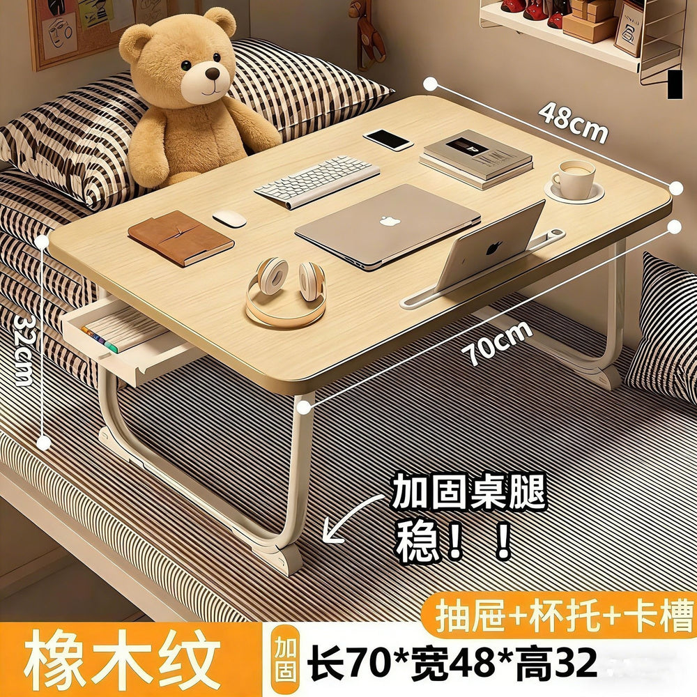 Bedside desk folding small table student dormitory writing desk dorm room essential laptop table assembly-free