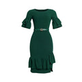 Fashion cross-border export women's dress african clothing plus size women's olwork clothing hip-covering cake skirt with belt