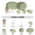 Nordic dinnerware set - modern minimalist ceramic tableware for home use - stylish bowls, plates, and chopsticks combo - perfect for housewarming gifts