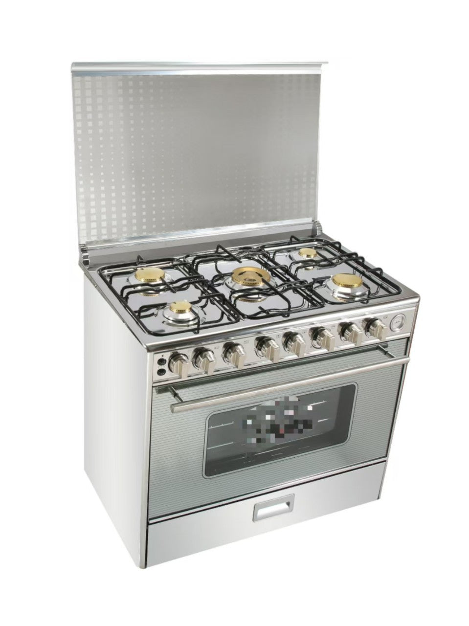 900 wide five 5 air outlet five burner stove conjoined oven liquefied for homeall-in-one stove gas upright oven