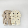 Baby fall and winter clothing one-piece clothes baby boy cartoon hedgehog knitting khaki girl thickenedsweateroutwear climbing suit