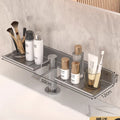 Bathroom vanity mirror front shelf, toilet faucet sink bathroom storage rack, drill-free installation