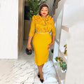 African cross-border foreign trade european and american clothing new arrival  independent station plus sizeolelegantwork clothing hip dress