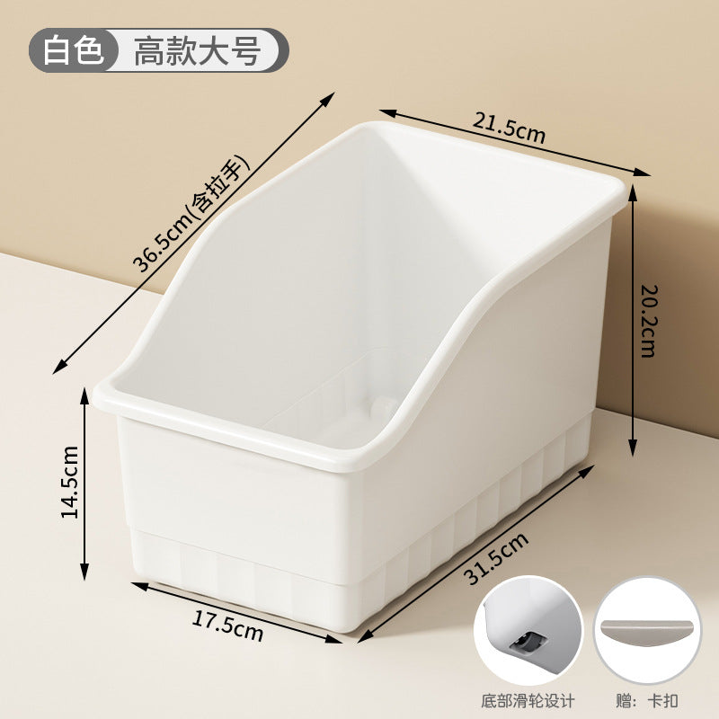 Cabinet storage box with pulley gap sundries kitchen finishing box household large capacity multi-functional cabinet storage box
