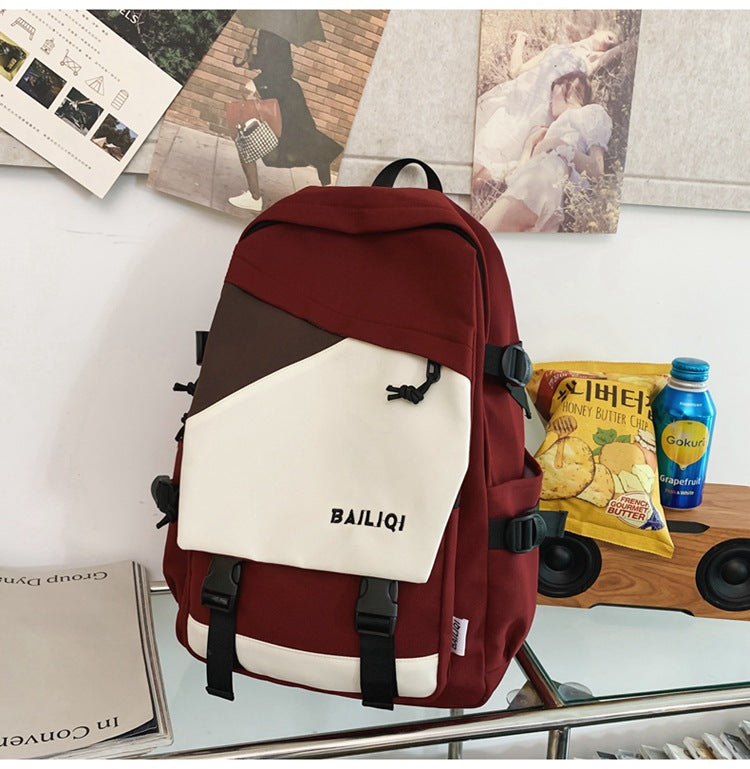 Backpack casual school bag for middle and high school students, travel, couples, and college students - multi-pocket, large capacity, double shoulder backpack