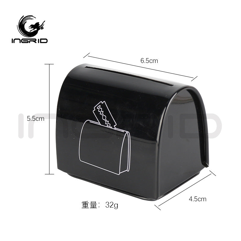 Hair Salon Convenient Blade Storage Box Mini Large Capacity Dust Box Stainless Steel Eyebrow Trimming and Haircutting Tool Recycling Box