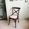 Back fork chair - black walnut rattan seat