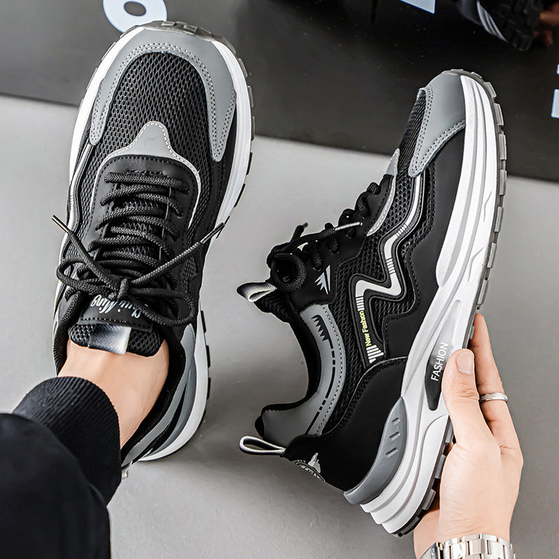 Men's winter new breathable sandals trendy versatile youth hollow mesh shoes casual soft sole anti-slip running shoes