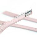 Straight handle environmental-friendly eyebrow trimmer for women, wheat straw, biodegradable material, eyebrow trimmer, stainless steel protective net, eyebrow trimmer wholesale