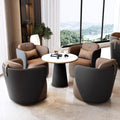 Accessible luxury sales office cafe single sofa hotel lobby casual leather sofa reception office coffee table sofa
