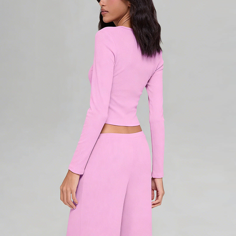 new cross-border modal wide-leg pants & breathable top set - loose fit, drapey trousers, casual relaxed activewear set