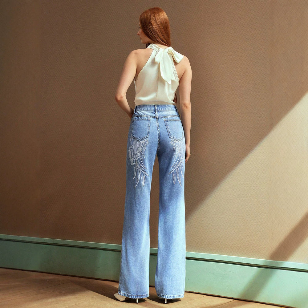 Pre-sale-66009# cross-border fashion foreign trade slim fit casual versatile women's jeans