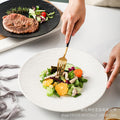 Embossed stone texture plate - steak plate for hotel & restaurant use - creative ceramic western dinner plate for home - pasta plate