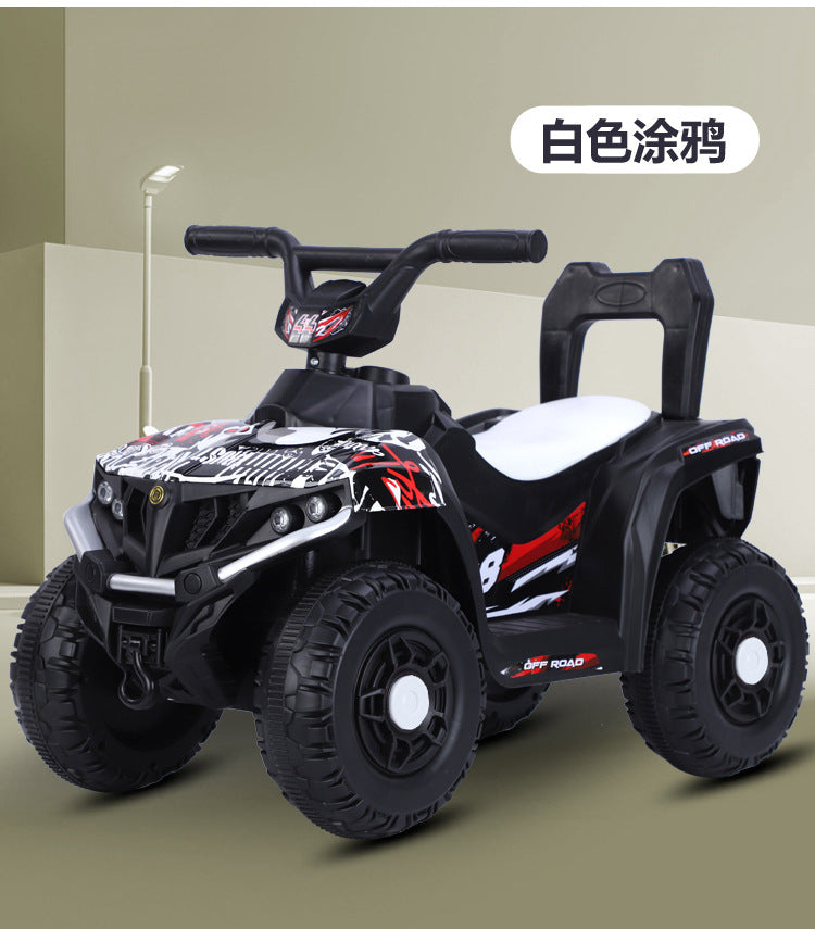 Manufacturer spot children's electric beach car four-wheeled outdoor off-road vehicle 1-3-5 year old baby charging remote control motorcycle