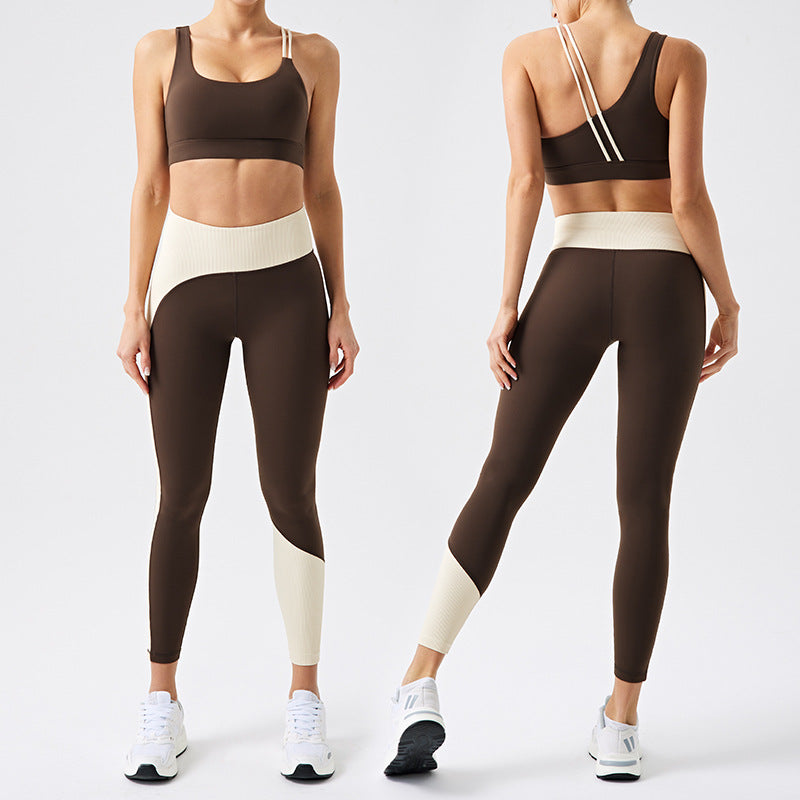 tight yoga wear sports intimates fitness wear high waistslimming look yoga suit guangzhou sports factory personalized