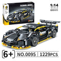 New compatible pull-back car building blocks lamborghini sports car model series green bull small particles children's educational assembly toy wholesale