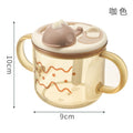 Baby milk cup with measuring scale, direct drinking cup, drop-proof, 3-year-old bottle, children's milk bottle, ppsu learning drinking cup, straw cup