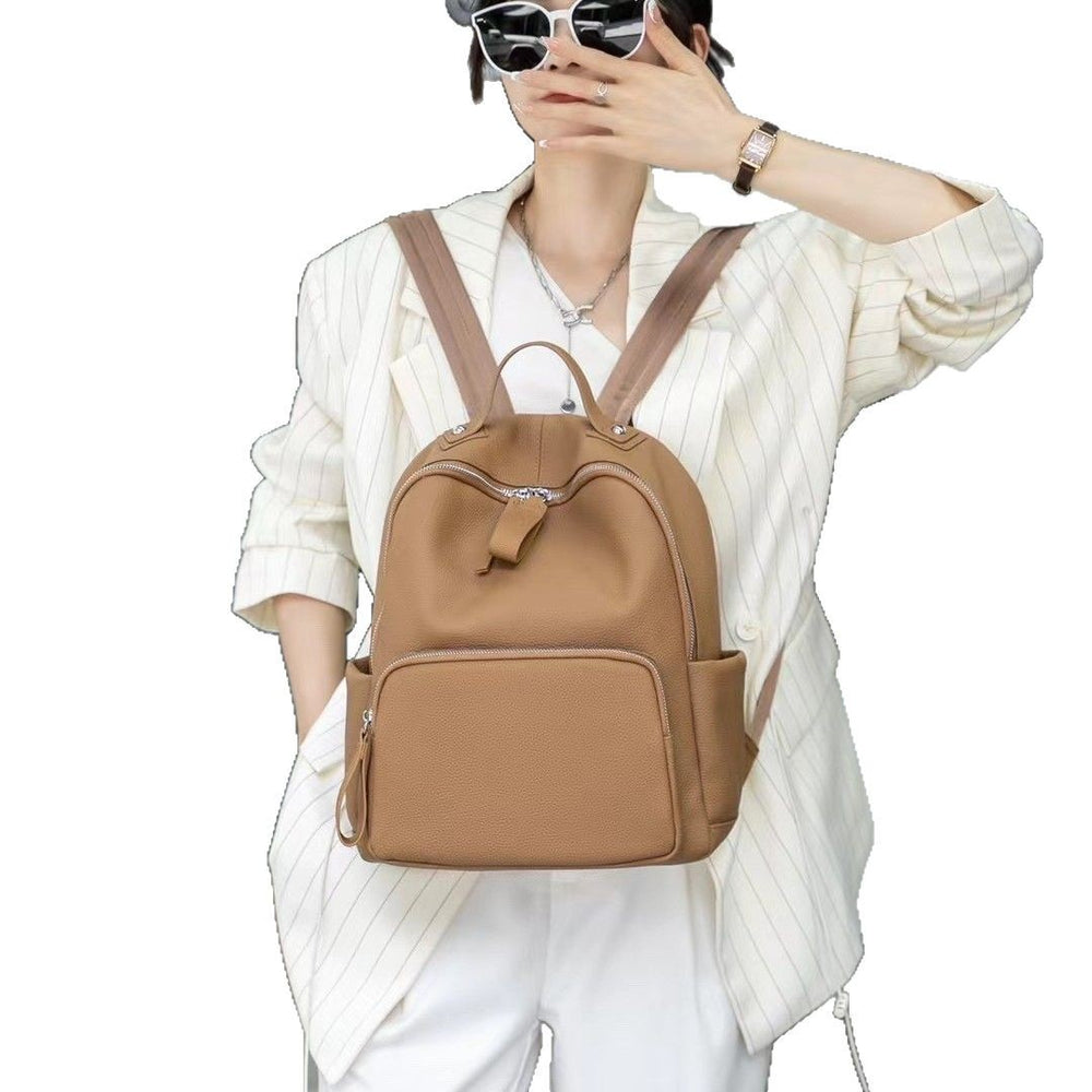 Togo first-layer cowhide backpack women's large-capacity backpack isn style school bag travel backpack computer bag for women