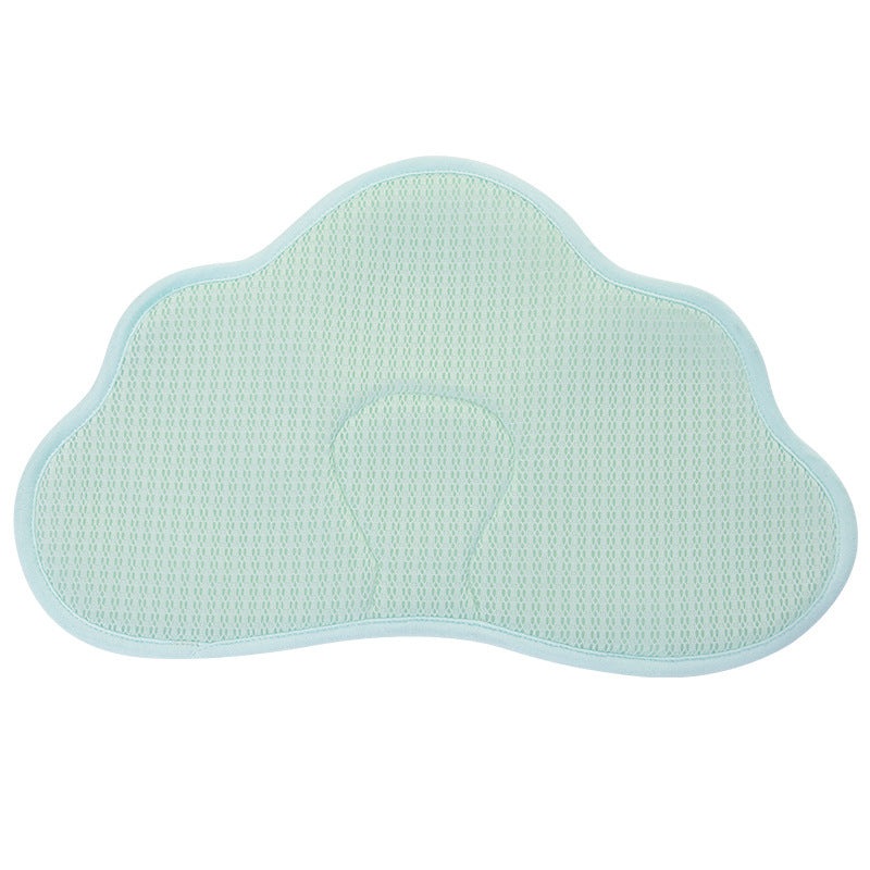 Newborn baby pillow - cloud-shaped pillow for infants - breathable & cool summer pillowcase - baby cloud pillow with sweat-absorbing ice silk fabric