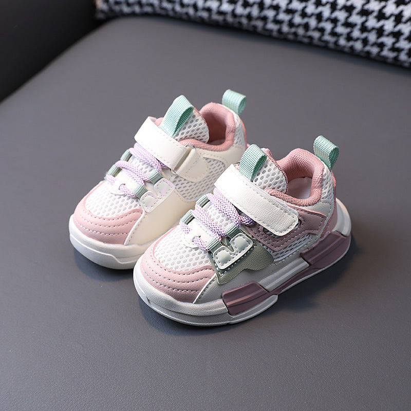 spring new arrival: breathable mesh running shoes for boys and girls - soft sole, trendy sneakers for spring/autumn