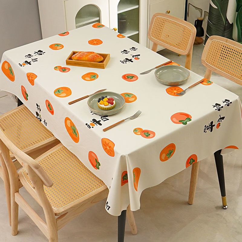 new premium light luxury tablecloth - waterproof, oil-proof, heat-resistant, wash-free pvc minimalist dining table cloth, tablecloth, coffee table cloth